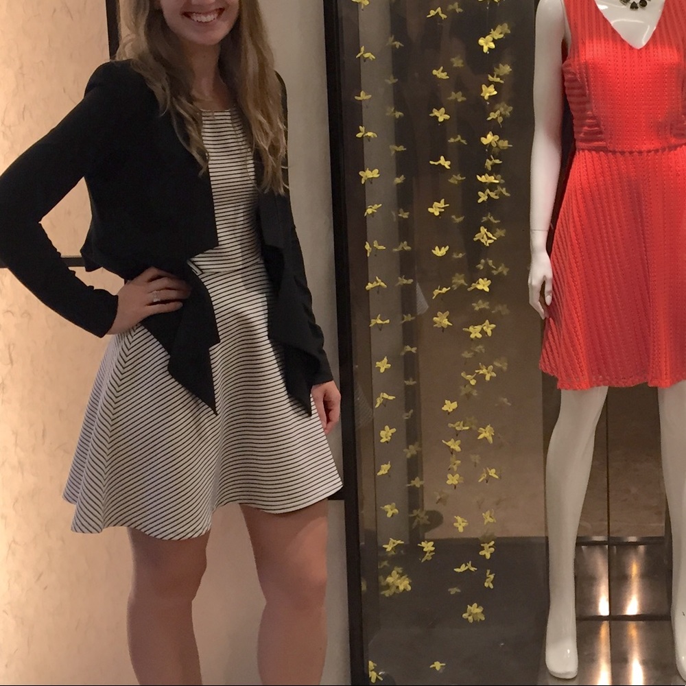 H&M Stripe Fit & Flare Mini Dress